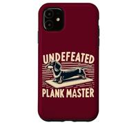 Wiener Dog Training Undefeated Plank Master Funny Dachshund Case for iPhone 11