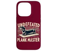 Wiener Dog Training Undefeated Plank Master Funny Dachshund Case for iPhone 14 Pro