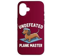 Wiener Dog Training Undefeated Plank Master Funny Dachshund Case for iPhone 16