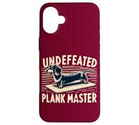 Wiener Dog Training Undefeated Plank Master Funny Dachshund Case for iPhone 16 Plus