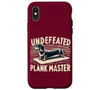 Wiener Dog Training Undefeated Plank Master Funny Dachshund Case for iPhone X/XS