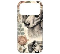 Wiener Dogs Vintage Flowers Cute Sausage Dogs Dachshund Case for iPhone 17 Pro Max