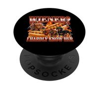 Wiener? I Hardly Know Her - Funny Wiener Dog Owner Dachshund PopSockets Adhesive PopGrip