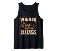 Wiener Rides Funny Dachshund Doxie Weiner Weenie Dog Owner Tank Top