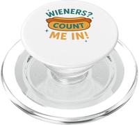 Wieners Counts Me In Funny Hot Dogs Food Pun PopSockets PopGrip for MagSafe