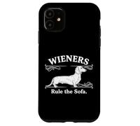 Wieners Rule the Sofa Funny Dachshund Dachs Dog Humor Case for iPhone 11