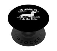 Wieners Rule the Sofa Funny Dachshund Dachs Dog Humor PopSockets Adhesive PopGrip