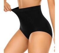 Wiepux Tummy Control Knickers, High Waisted Seamless Shapewear Briefs Butt Lifter Body Shaper for Women Waist Trainer Slimming Panties Ladies (Black, XXL)