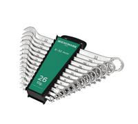 WIESEMANN 1893 Extra Large Combination Wrench Set 26 pcs. 6-32mm I Wrench Set in Tool Holder I with 15° Angled Ring Side for Easier Working I 80270