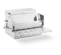 Wiesenfield Automatic Chicken Feeder Poultry Feeder Chicken Feeder 11.5kg Footboard 400g WI-CF-150 (Galvanised Steel, Embossed Aluminium, Grey)