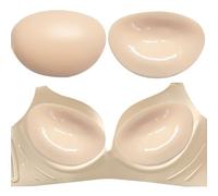 Wieysdoo Adhesive Silicone Bra Pads Inserts - Push Up Booster Pads Enhancer - Chicken Fillet Bra inserts for Bras,Bikinis & Swimwear (Light Skin Tone, 2-Pack)