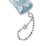 wifantien Beaded Phone Charm Sparkling Chain Wrist Strap Accessories,Fashion Women Bracelet Wristlet Strap With Tether Tab, General, Glass, No Gemstone
