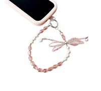 wifantien Beaded Phone Charm Sparkling Chain Wrist Strap Accessories,Fashion Women Bracelet Wristlet Strap With Tether Tab, General, Glass, No Gemstone
