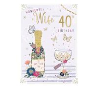 wife 40th birthday , Birthday Card