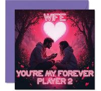 Wife Anniversary Card - My Forever Player 2 - Happy Anniversary Card for Wife from Husband Partner, 145mm Wedding Anniversaries Greeting Cards