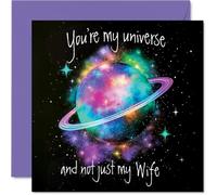 Wife Anniversary Card - My Universe - Happy Anniversary Card for Wife from Husband Partner, 145mm Wedding Anniversaries Greeting Cards