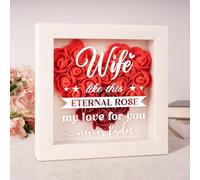 Wife Birthday Gifts from Husband, Wedding Anniversary Roses Gifts for Wife, Newlywed Presents for Wife Christmas Valentine's Day, Eternal Flower Roses Gifts for Wife