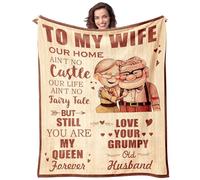 Wife Blanket Gifts for Wives on Mothers Day to My Wife 50" X 60" Soft Throw Blanket Christmas Romantic Present for Her from Husband