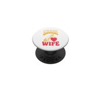Wife Crane Operator Husband Construction PopSockets Adhesive PopGrip