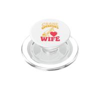 Wife Crane Operator Husband Construction PopSockets PopGrip for MagSafe