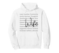 Wife Description: Loyal Supportive Faithful Trustworthy Wise Pullover Hoodie
