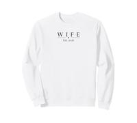 Wife Est. 2026 Just Married Mr and Mrs Wedding Honeymoon Sweatshirt