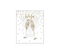 Wife Gold Glitter Emma Grant Christmas Greeting Card Beautiful Xmas Cards
