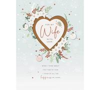 Wife Happiness We Share Foiled & Embellished Christmas Card Xmas Greeting Cards
