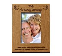 Wife In Loving Memory Remembrance Portrait Wooden Photo Frame Gift (8 x 10 Inch)
