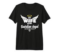 Wife is My Angel She Watches Over Me in Memory Premium T-Shirt