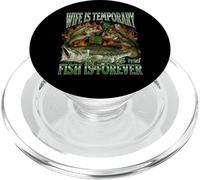 Wife Is Temporary Funny Offensive Fishing Meme Bootleg PopSockets PopGrip for MagSafe