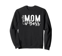 Wife Mom Boss Strong Woman Inspirational Quote Design Sweatshirt