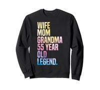 Wife Mom Grandma 55 Year Old Legend Retro 55th Birthday Sweatshirt