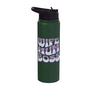 Wife Mum Boss - Cute Mother's Day Present - Mums the Boss Stainless Steel Insulated Water Bottle