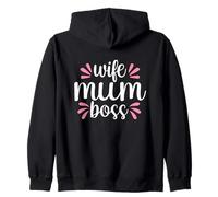 Wife Mum Boss - Cute Mother's Day Present - Mums the Boss Zip Hoodie