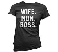 Wife Mum Boss Women's T-Shirt - Black 8