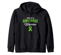 Wife of a Kidney Disease Warrior Support Zip Hoodie