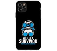 Wife of a Survivor Prostate Cancer Awareness Messy Bun Case for iPhone 11 Pro Max