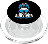 Wife of a Survivor Prostate Cancer Awareness Messy Bun PopSockets PopGrip for MagSafe