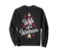 Wife of a Warrior Appreciation Supportive Spouse Heart Love Sweatshirt