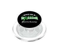 Wife Of A Warrior Glaucoma Awareness PopSockets PopGrip for MagSafe