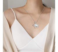 Wife On Her Birthday Oil Small Turtle Eupan Turtle Pendant Temperament Ms Australia'S Birth Stone Jewelry Is Suitable For Any Costume B Necklace (A, One Size)