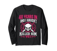 Wife Ruby Wedding 40th Wedding Anniversary Long Sleeve T-Shirt