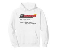 Wife Seems Upset! Update: False Alarm, She Said 'I'm Fine'. Pullover Hoodie