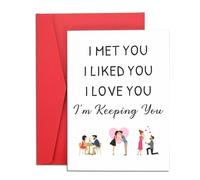 Wife Stocking Stuffers for Women Couple Gifts Valentines Day Gifts for Boyfriend Girlfriend Him Her One Year Anniversary Birthday Gifts for Boyfriend Best Friend Card Thank You Card