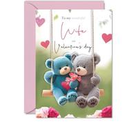 Wife Valentines Day Card - Be By Your Side - Happy Valentines Card for Wife from Husband Partner, A5 Valentine Greeting Cards
