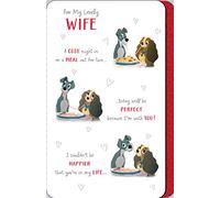 Wife Valentine's Day Card - Disney Valentine's Day Card - Valentine's Day Card for Wife - Lady and The Tramp Valentine's Card - Romantic Wife Card - Gift Card for Her - Wife Valentine's Day Gifts