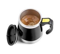 Wifehelper Stainless Steel Magnetic Electric Stirring Coffee Cup (Black)