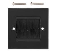 Wifehelper Wall Plate, Dust Prevention Brush Cable Wall Plate Port Insert Cover Outlet Mount Panel Adopt Brush(black)