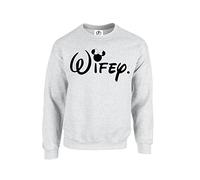 Wifey Hubby Mr Mrs The King His Queen King Queen Writing Drawing Cartoon Miney Prince Princess Crown Couples Valentines Matching Love 01 Lover Fit Jumper Sweatshirt Sweater Pullover